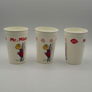 Vintage 80s Dairy Queen Plastic Cups Mr Misty Dennis the Menace Set of 3